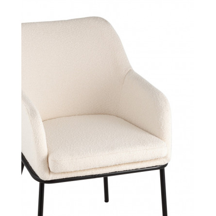 Кози ткань букле молочный