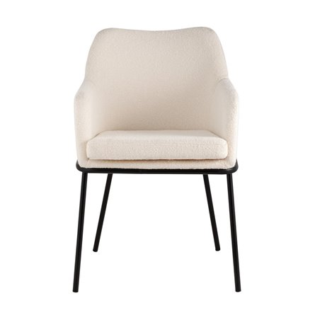 Кози ткань букле молочный