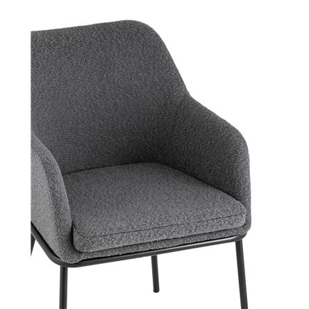 Кози ткань букле тёмно-серый