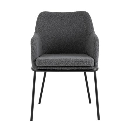 Кози ткань букле тёмно-серый