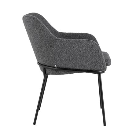 Кози ткань букле тёмно-серый