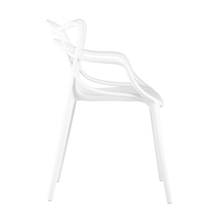 Masters (Мастерс) белый с декорированной спинкой ножки пластик