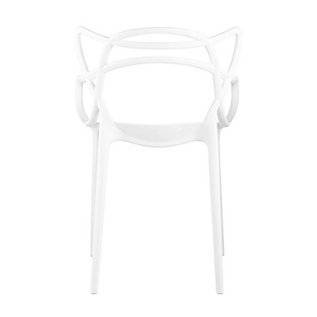 Masters (Мастерс) белый с декорированной спинкой ножки пластик