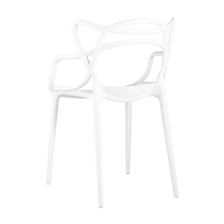 Masters (Мастерс) белый с декорированной спинкой ножки пластик