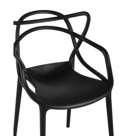 Masters (Мастерс) черный с декорированной спинкой ножки пластик