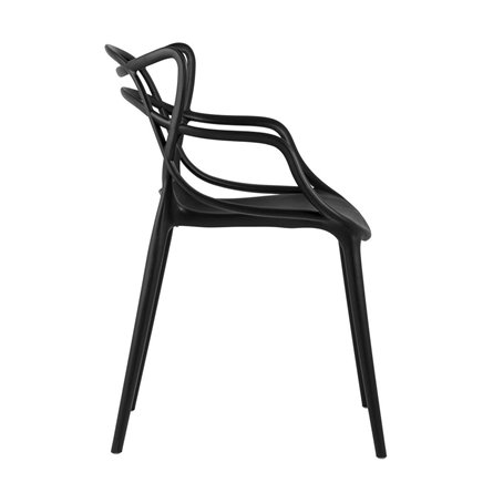 Masters (Мастерс) черный с декорированной спинкой ножки пластик