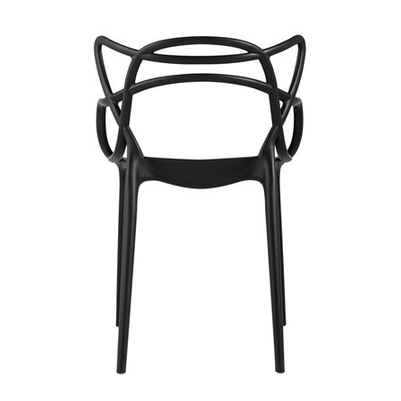 Masters (Мастерс) черный с декорированной спинкой ножки пластик