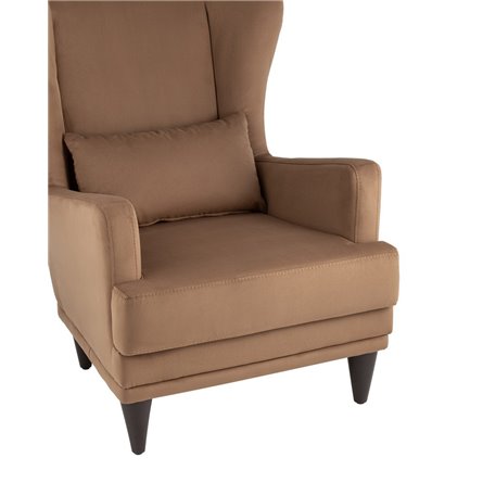 Скотт велюр капучино с высокой спинкой и подушкой для поясницы