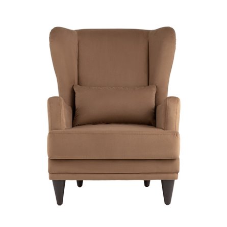 Скотт велюр капучино с высокой спинкой и подушкой для поясницы