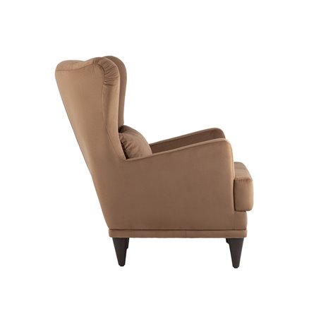 Скотт велюр капучино с высокой спинкой и подушкой для поясницы