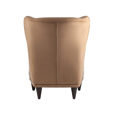 Скотт велюр капучино с высокой спинкой и подушкой для поясницы