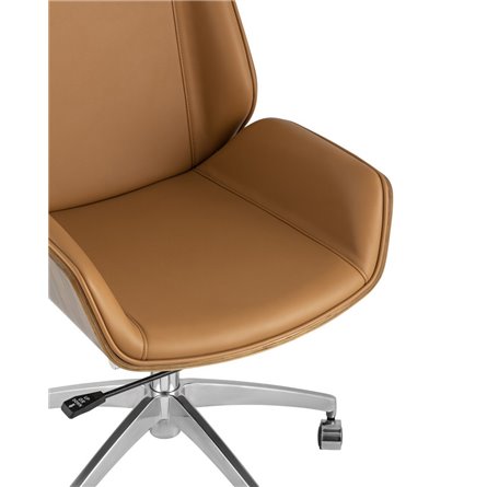 офисное TopChairs Crown коричневое механизм качания крестовина металл