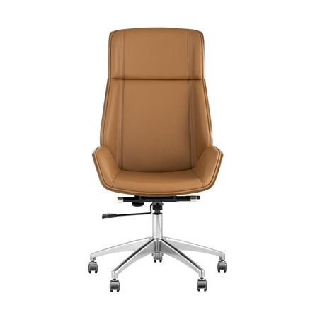 офисное TopChairs Crown коричневое для руководителя механизм качания крестовина металл