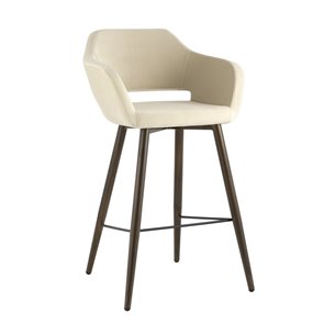 Саймон обивка велюр бежевый ножки металл темное дерево