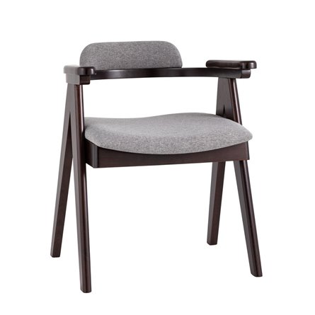 OLAV серый мягкое сиденье из ткани, каркас из натурального массива гевеи