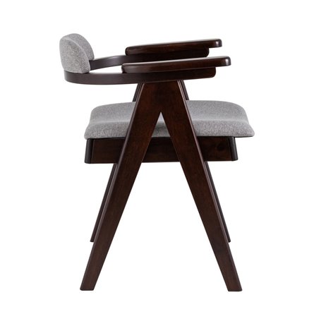 OLAV серый мягкое сиденье из ткани, каркас из натурального массива гевеи