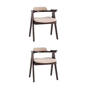 OLAV бежевый мягкое сиденье из ткани, каркас из натурального массива гевеи