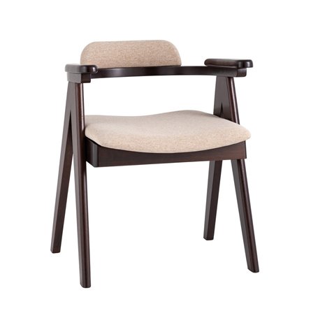 OLAV бежевый мягкое сиденье из ткани, каркас из натурального массива гевеи