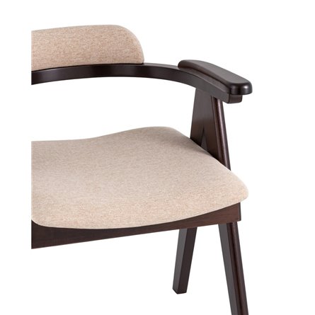 OLAV бежевый мягкое сиденье из ткани, каркас из натурального массива гевеи