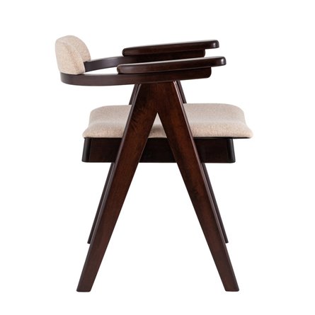 OLAV бежевый мягкое сиденье из ткани, каркас из натурального массива гевеи