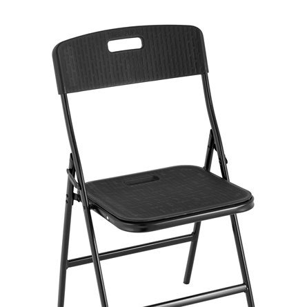 банкетный SUPER LITE черный, высокопрочный пластик, металлический каркас