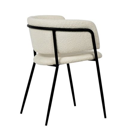 Нэлли букле белый без подлокотников ножки металл черные