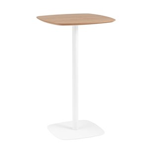 Form 60*60 светлое дерево/белый устойчивое основание из металла