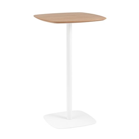 Form 60*60 светлое дерево/белый устойчивое основание из металла