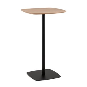 Form 60*60 светлое дерево/черный устойчивое основание из металла