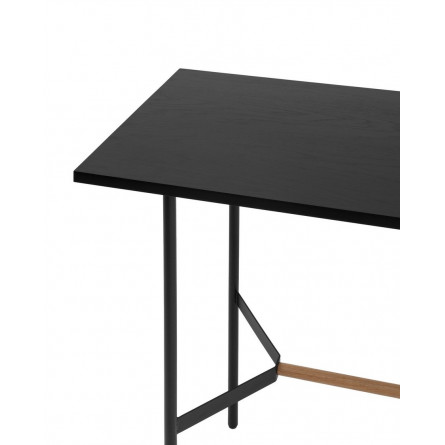 Knobb 120*60 черный каркас из металла и массива дерева