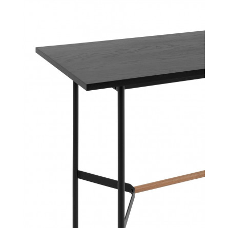 Knobb 120*60 черный каркас из металла и массива дерева