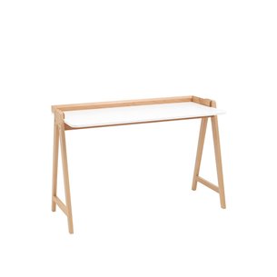 Pyramid 118*53 белый/светлое дерево каркас из массива дерева