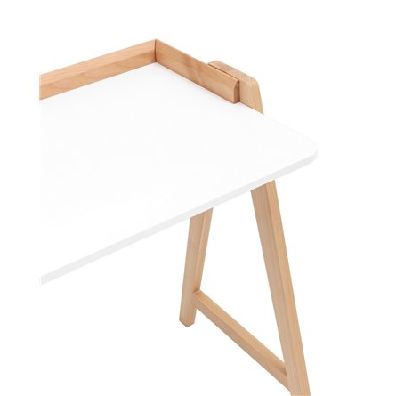 Pyramid 118*53 белый/светлое дерево каркас из массива дерева