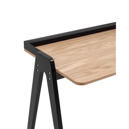 Pyramid 118*53 светлое дерево/черный каркас из массива дерева