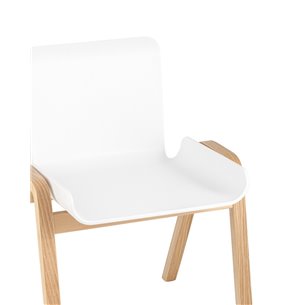 Harbour белый сиденье пластик ножки из массива дерева