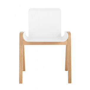 Harbour белый сиденье пластик ножки из массива дерева