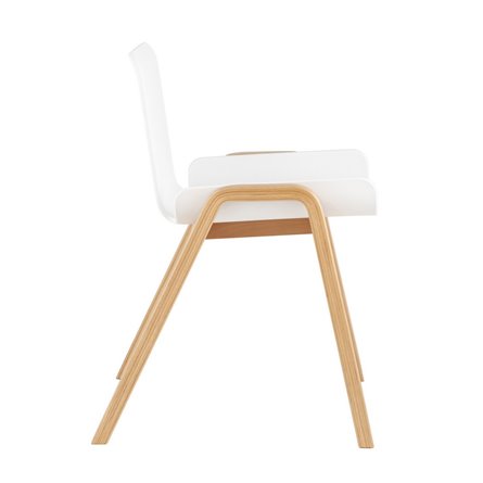 Harbour белый сиденье пластик ножки из массива дерева