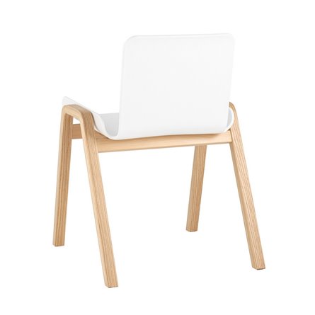 Harbour белый сиденье пластик ножки из массива дерева