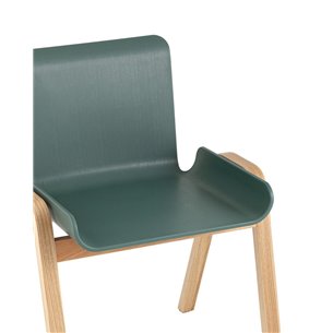 Harbour зеленый сиденье пластик ножки из массива дерева