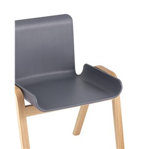 Harbour серый сиденье пластик ножки из массива дерева