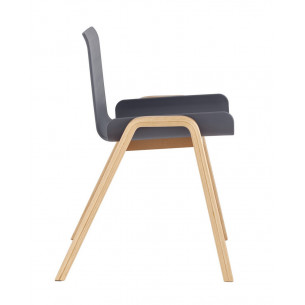 Harbour серый сиденье пластик ножки из массива дерева