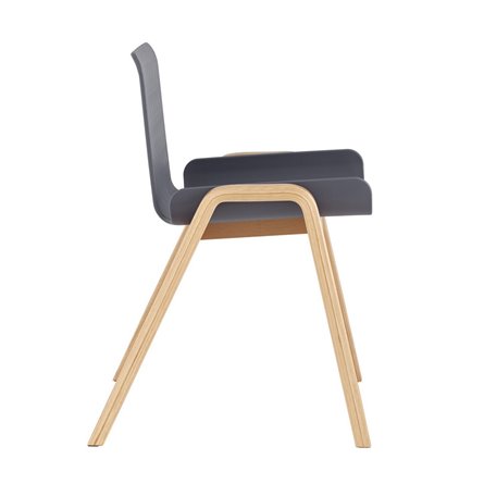 Harbour серый сиденье пластик ножки из массива дерева