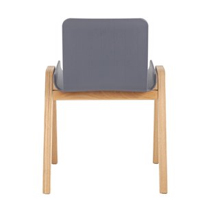 Harbour серый сиденье пластик ножки из массива дерева