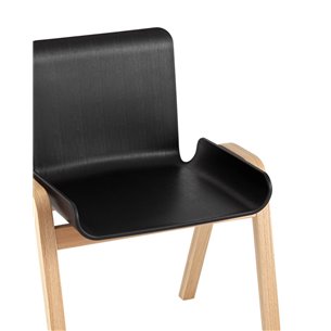 Harbour черный сиденье пластик ножки из массива дерева