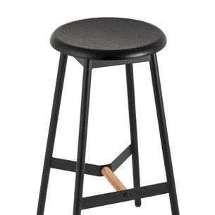 Knobb черный каркас из металла и массива дерева