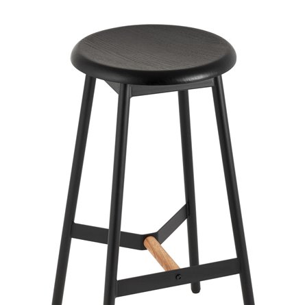 Knobb черный каркас из металла и массива дерева