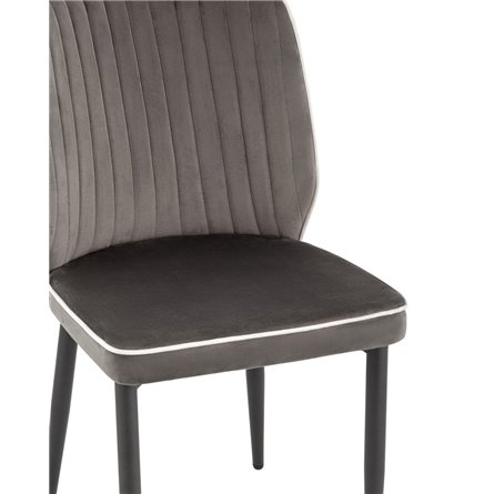 Лоренс антрацитовый, обивка мебельный велюр, ножки металлические