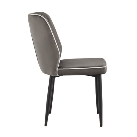 Лоренс антрацитовый, обивка мебельный велюр, ножки металлические