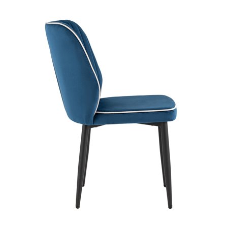 Лоренс синий, обивка мебельный велюр, ножки металлические