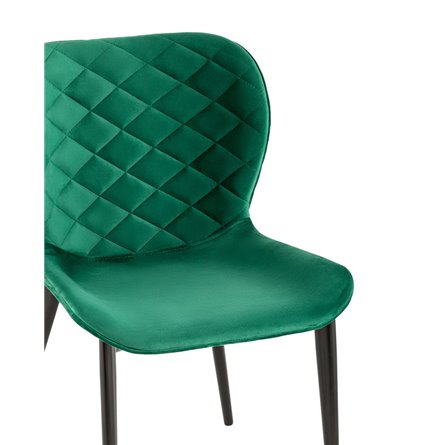 Гамми велюр зеленый без подлокотников с мягкой спинкой ножки металл черные